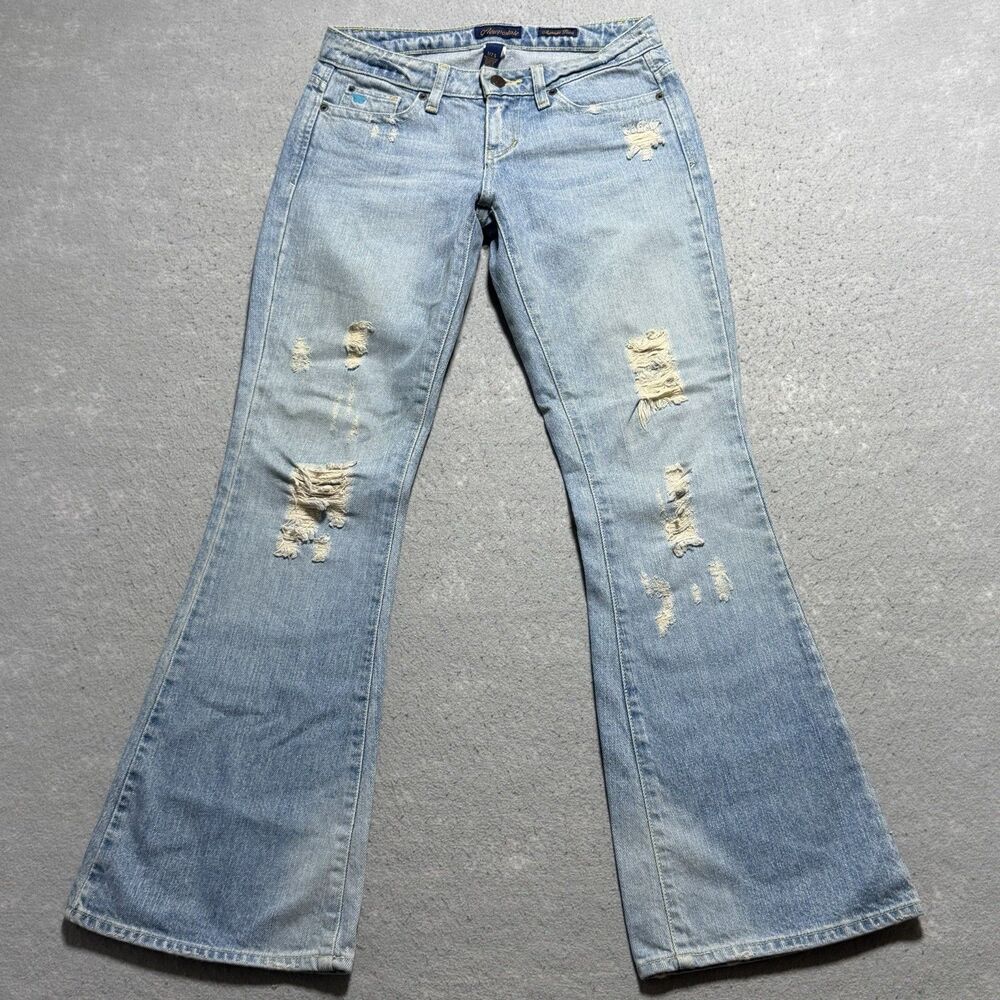 Vintage 2000s Aeropostale Y2K Low Rise Flare Bootcut Denim Jeans Women’s 1/2 S